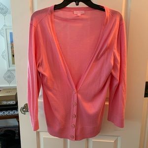 Lilly Pulitzer Pink Cardigan with Cute Buttons